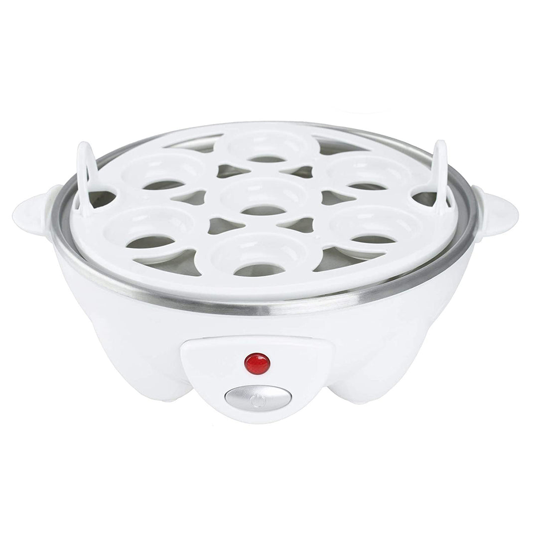 Brentwood Electric Boiled Egg Cooker for 7 Eggs with Omelet Tray, White (Used)