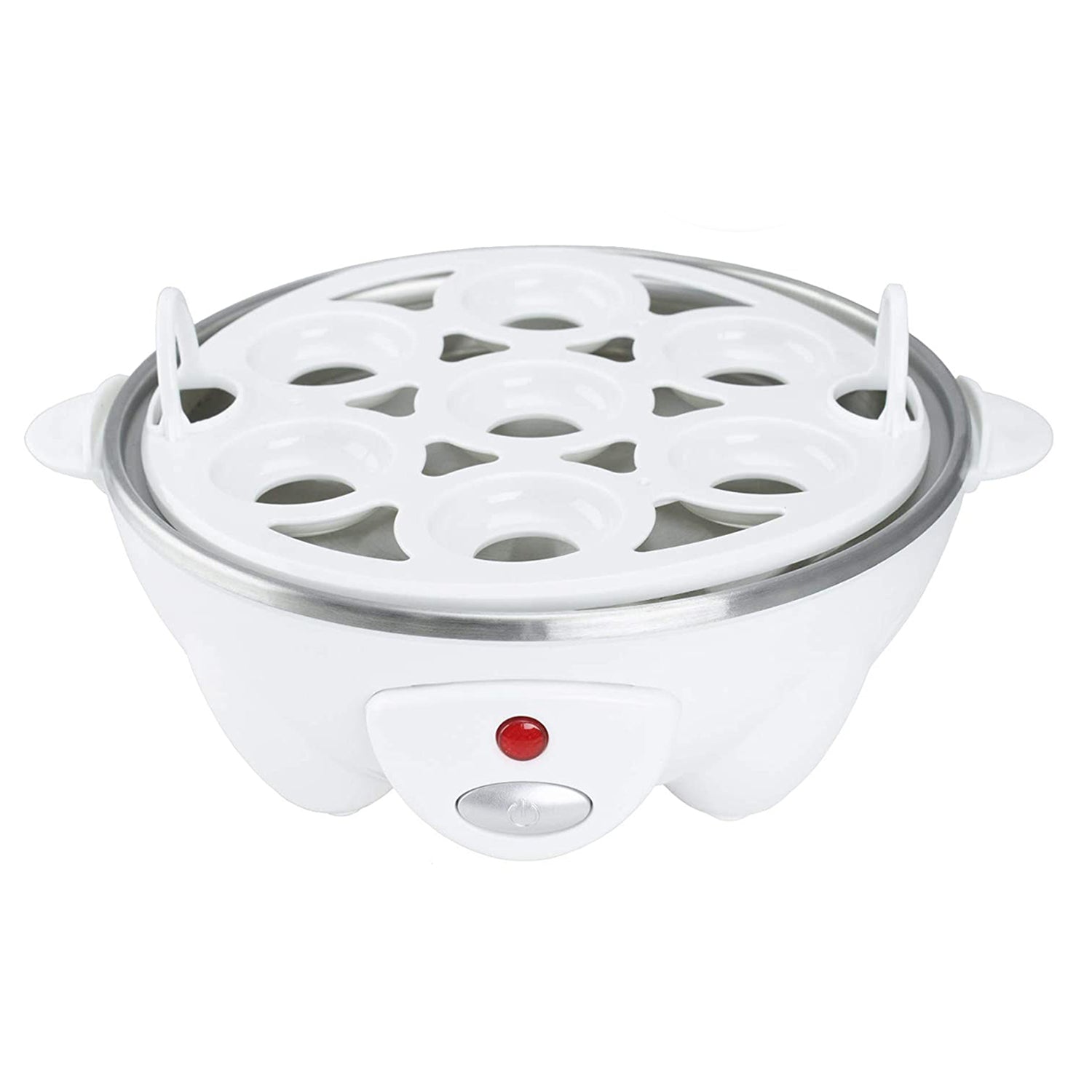 Brentwood Electric Boiled Egg Cooker for 7 Eggs with Omelet Tray, White (Used) - VMInnovations