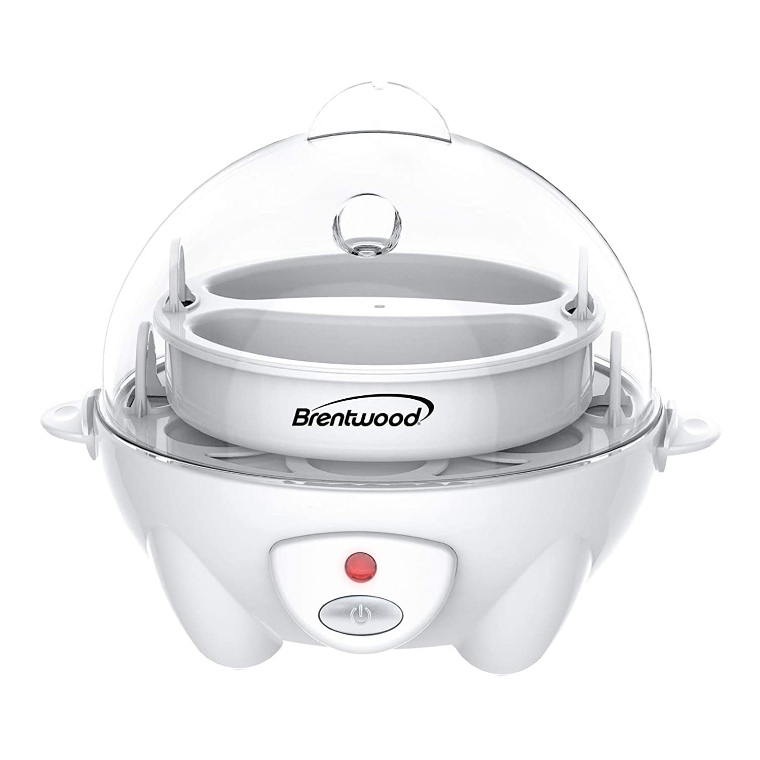 Brentwood Electric Boiled Egg Cooker for 7 Eggs with Omelet Tray, White (Used) - VMInnovations