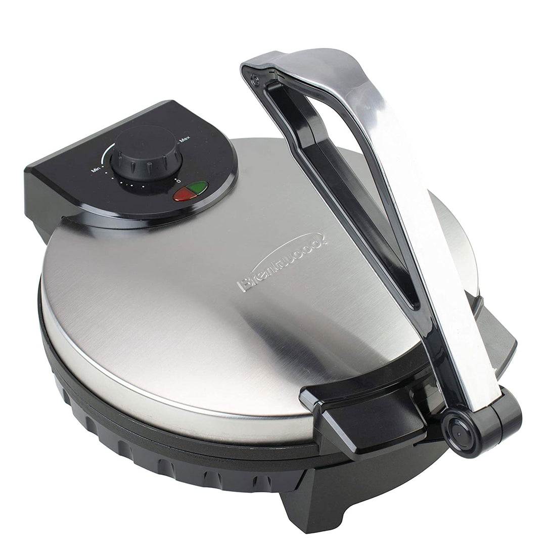 Brentwood 12" Stainless Steel Non-Stick Tortilla Presser Maker (Open Box)