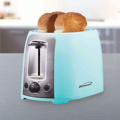 Brentwood TS-292BL 800W 2 Slot Bread Pastry Kitchen Toaster, Blue (Open Box) - VMInnovations