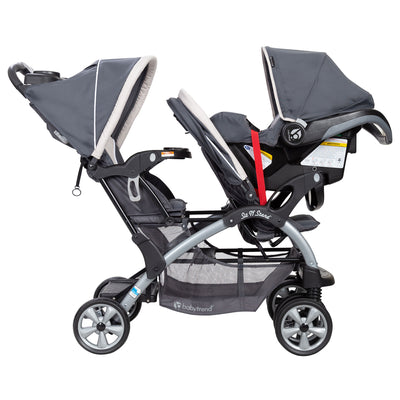 Baby Trend 5 Point Harness Double Stroller & 35 LB Infant Car Seat w/ Car Base - VMInnovations