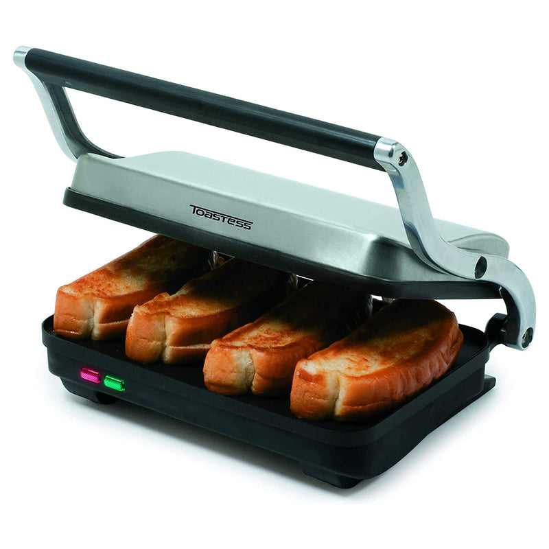 Salton Toastess Non Stick 1000W Hinged Sandwich Grill, Stainless Steel (Used)