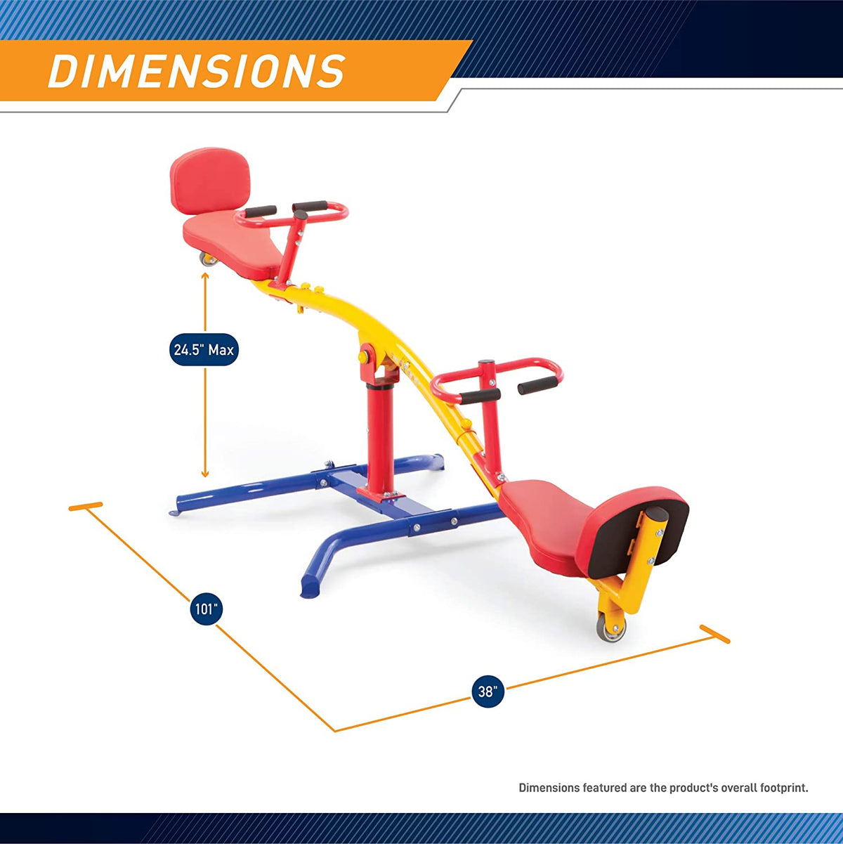 Gym Dandy 360 Degree Spinning Children's Metal Outdoor Teeter Totter | TT360