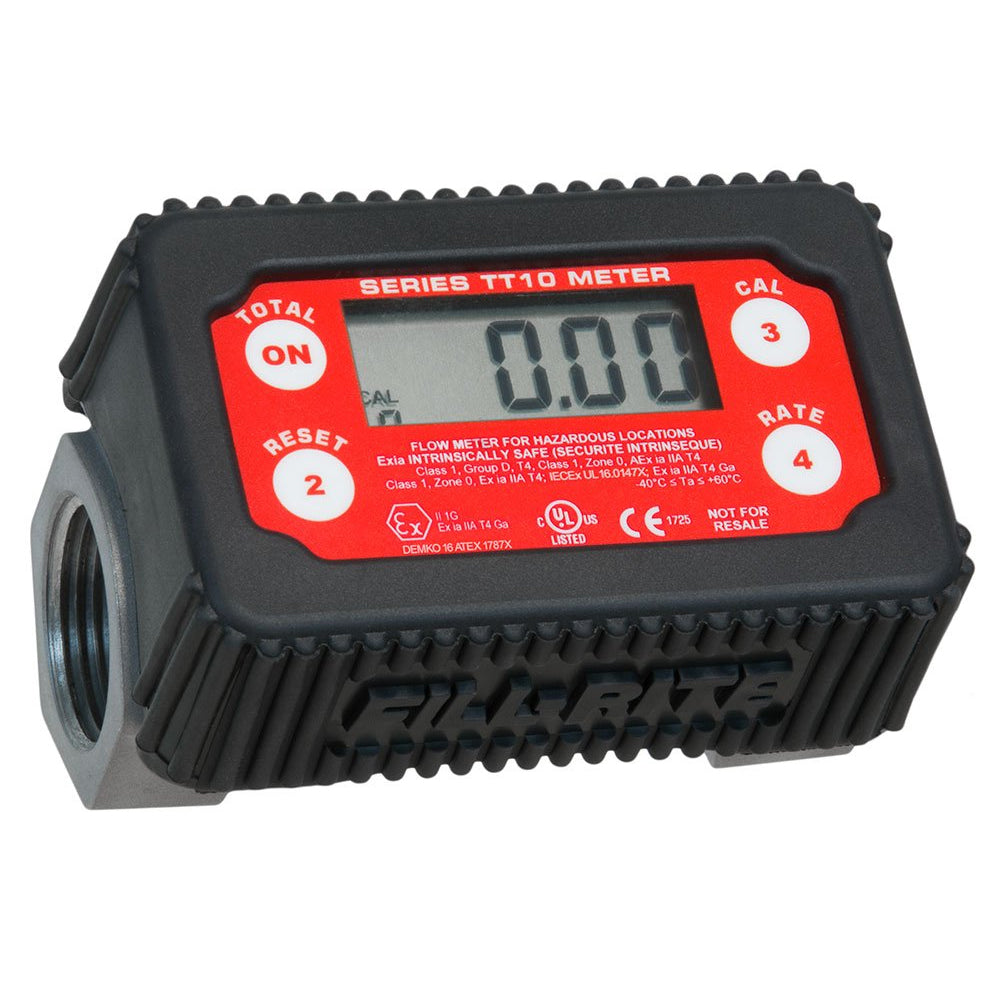 Fill-Rite TT10ANC 1 Inch In-Line Digital Display Turbine Chemical Transfer Meter
