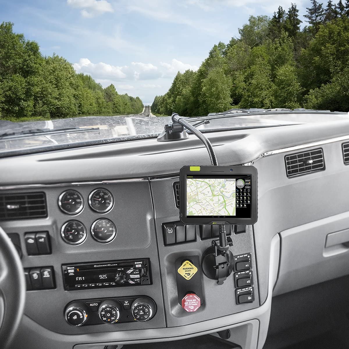 Bracketron Trucker Tough Electronic Magnetic Gear Rack Mount for GPS and Phones