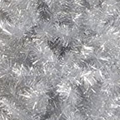 National Tree Company 6 Foot Unlit Holiday Tinsel Tree with Metal Stand, Silver