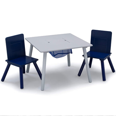 Delta Children Kids Table and 2 Chairs Set w/ Toy Collector Mesh Net (Open Box)