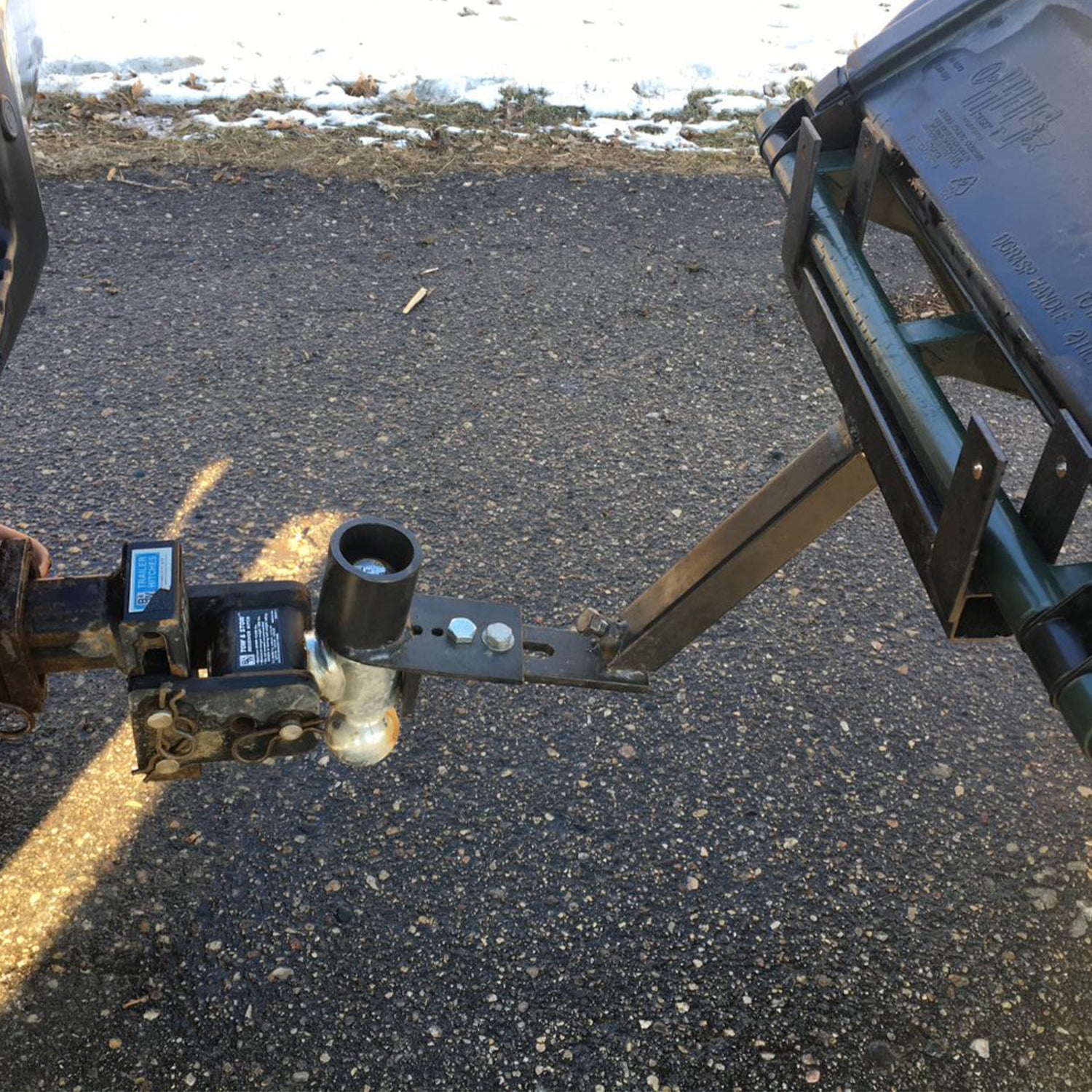 Tow Tuff Dumpster Dolly Trash Can Trailer Hitch For Car, Truck, Tractor, and ATV - VMInnovations