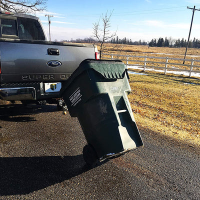 Tow Tuff Dumpster Dolly Trash Can Trailer Hitch For Car, Truck, Tractor, and ATV - VMInnovations
