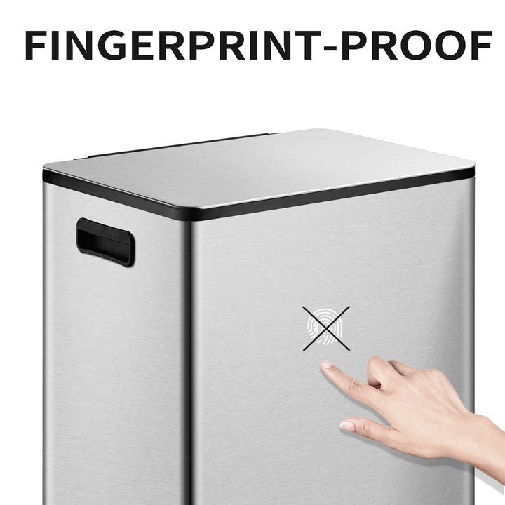 ToiletTree Products Stainless 16 Gal Dual Compartment Trash Can w/ Bags (Used) - VMInnovations