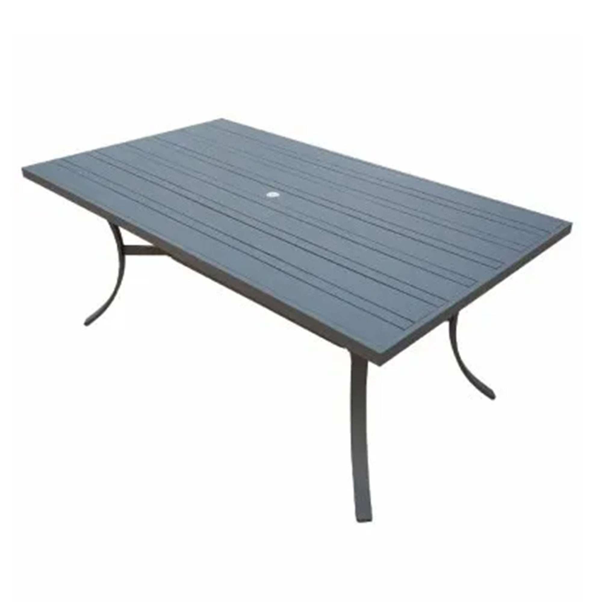 Four Seasons Courtyard Tuscany 72"x39" Aluminum Dining Table, Black (Open Box)