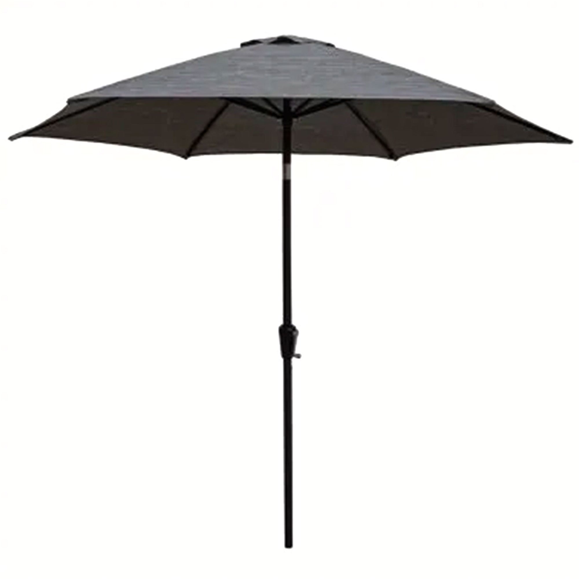 Four Seasons Courtyard Tuscany Market Aluminum Umbrella w/ Crank and Tilt, Gray - VMInnovations
