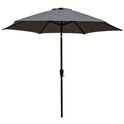 Four Seasons Courtyard Tuscany Market Aluminum Umbrella w/ Crank and Tilt, Gray - VMInnovations