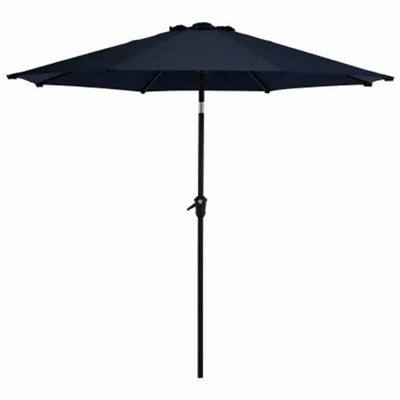 Four Seasons Courtyard Rockland 9 Foot Outdoor Patio Market Umbrella, Navy Blue - VMInnovations
