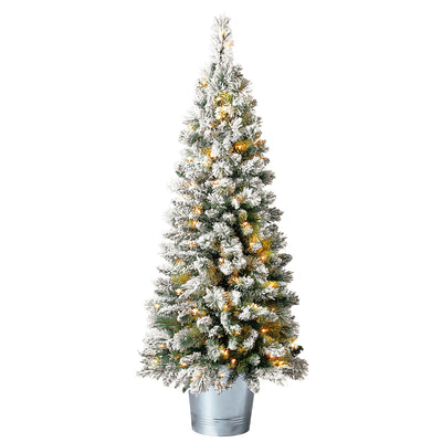 Home Heritage 4.5 Feet Entry Way PVC Pre Lit Christmas Tree w/ Stand (Used) - VMInnovations
