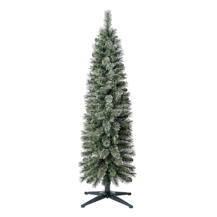 Home Heritage Stanley 5' Pine Artificial Christmas Tree, PreLit 150 White Lights