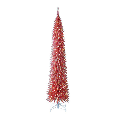 Home Heritage 7 Foot Prelit  Christmas Tree w/ Stand, Rose Gold (Open Box) - VMInnovations