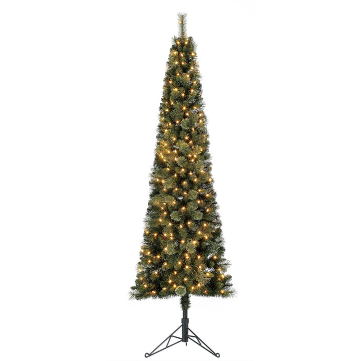 Home Heritage Cashmere 7 Ft Artificial Christmas Tree with LED Lights (Open Box)