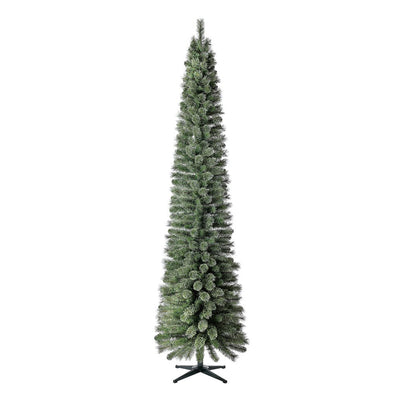 Home Heritage 9 Foot Pre-Lit Artificial Stanley Pencil Tree w/ Stand (Open Box)