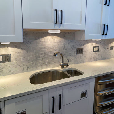 GE LED Plug In Slim Puck Light with Plastic Housing for Under Counter Fixtures - VMInnovations
