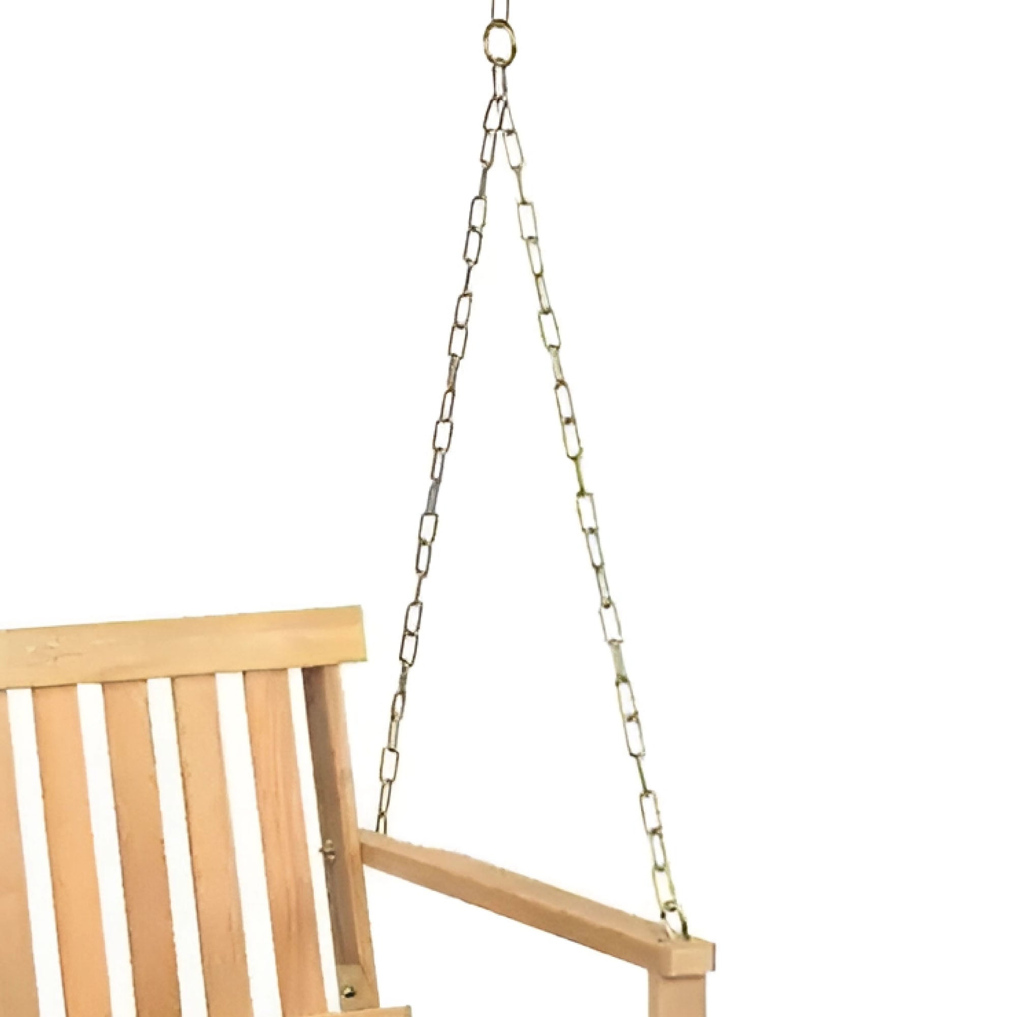 Jack Post Jennings Outdoor Traditional Patio Swing Hardwood Seat with Chains - VMInnovations