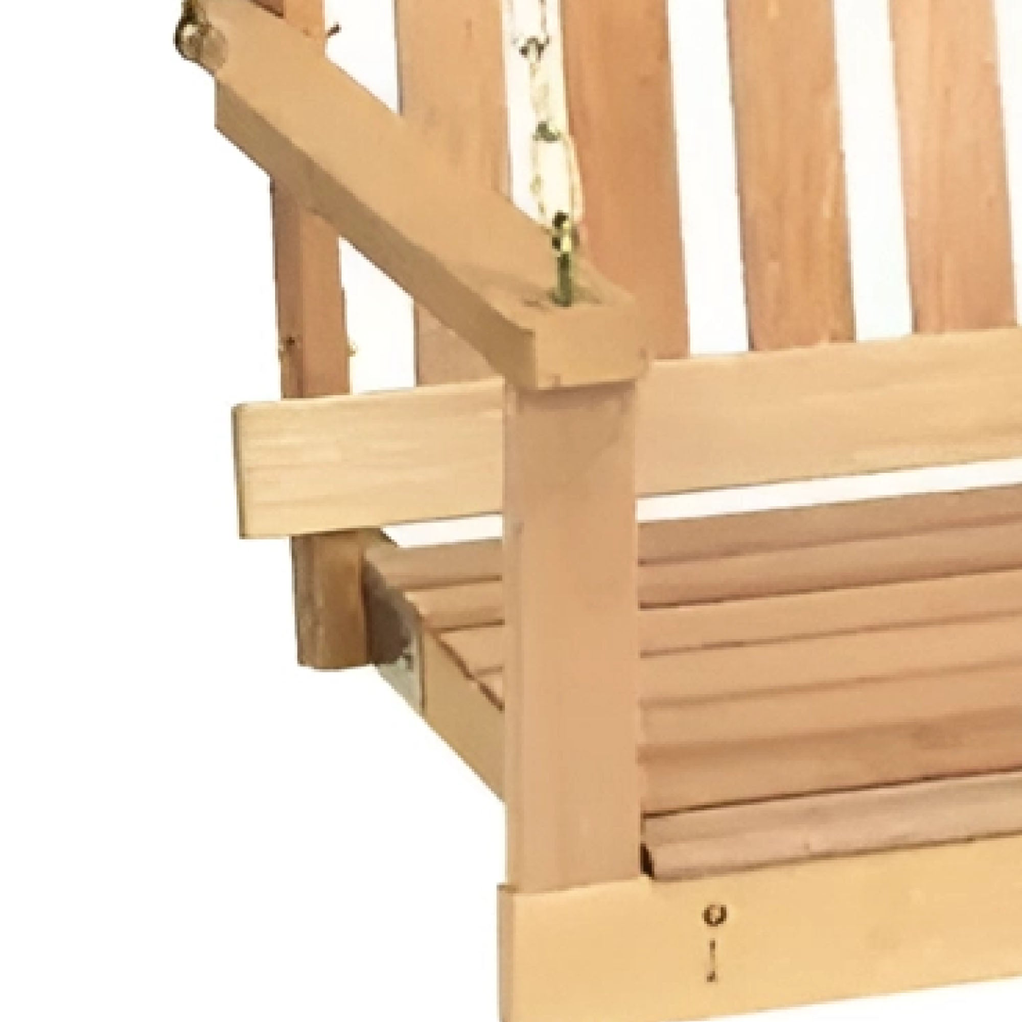 Jack Post Jennings Outdoor Traditional Patio Swing Hardwood Seat with Chains - VMInnovations