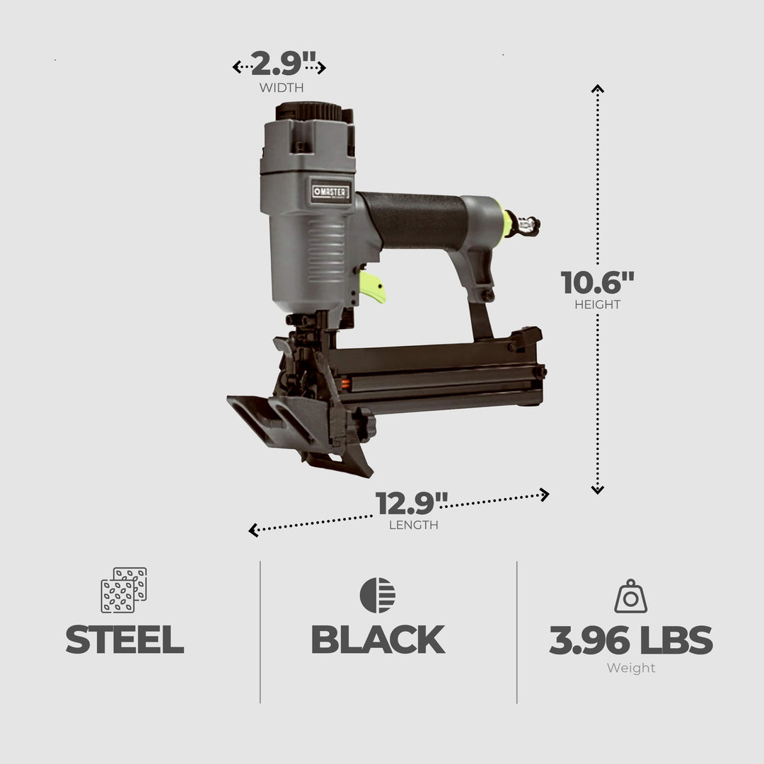 Master Mechanic 4 in 1 Mini Pneumatic Flooring Stapler (Open Box)