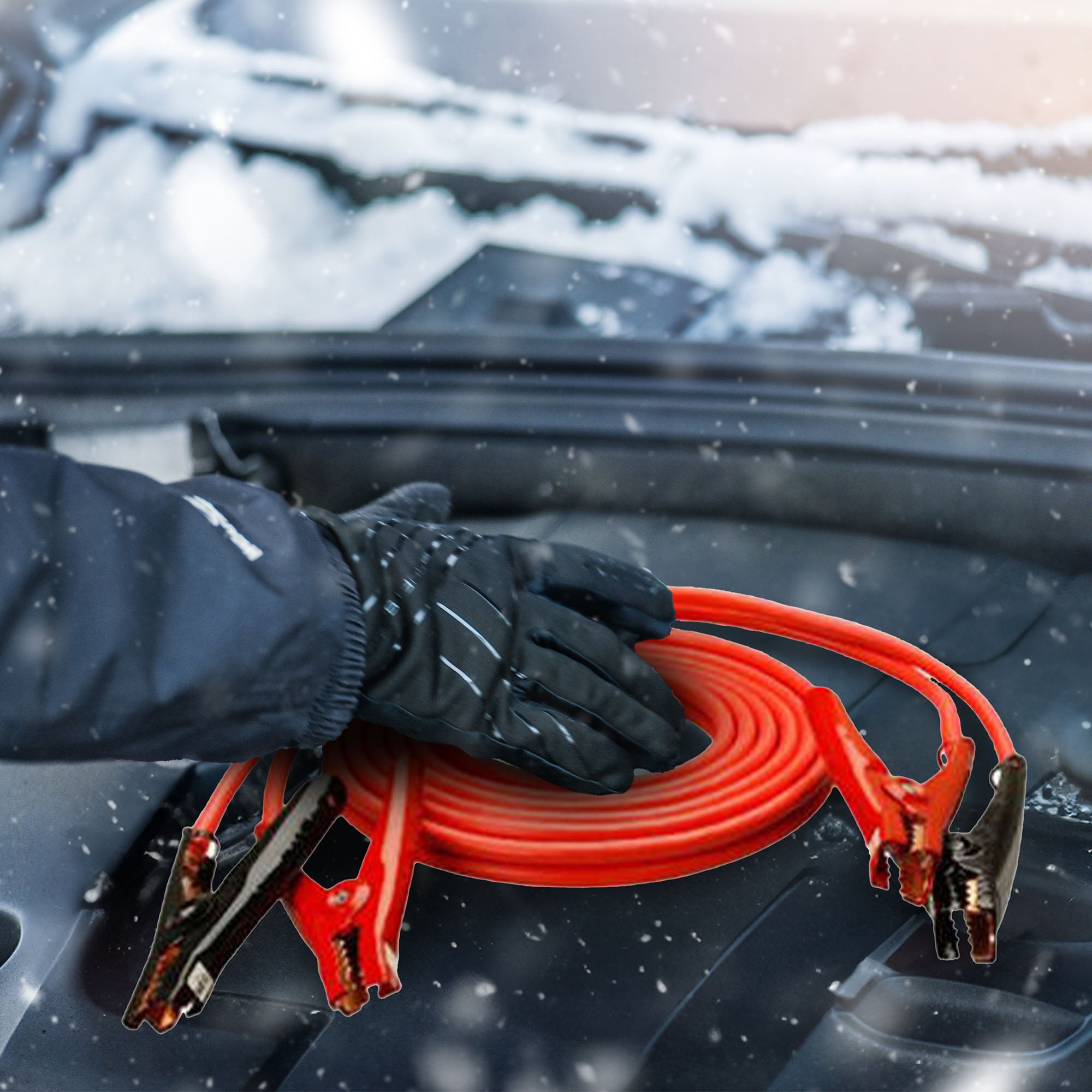 Master Mechanic 20 Feet 4 Gauge Booster Cable for Roadside Emergency Needs, Red - VMInnovations