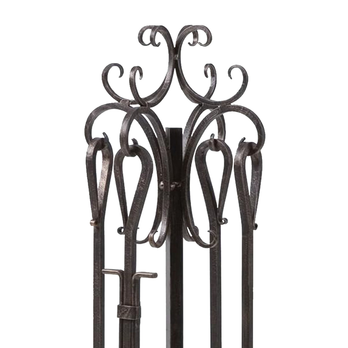 Panacea 5pc Scroll Top Fireplace Powder Coated Steel Tool Set (Open Box)