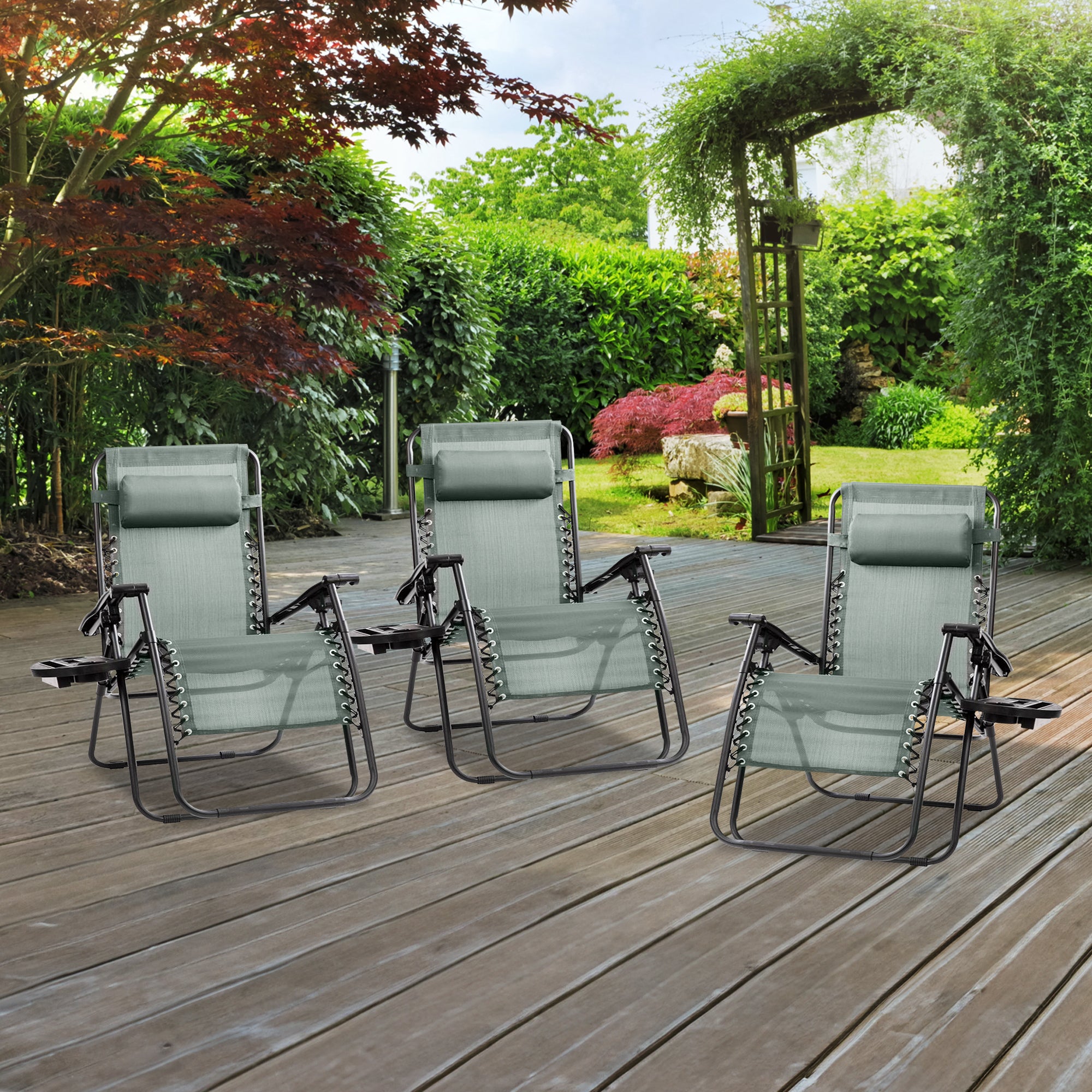 Four Seasons Courtyard Sunny Isles XL Steel Zero Gravity Chair, (Open Box) - VMInnovations
