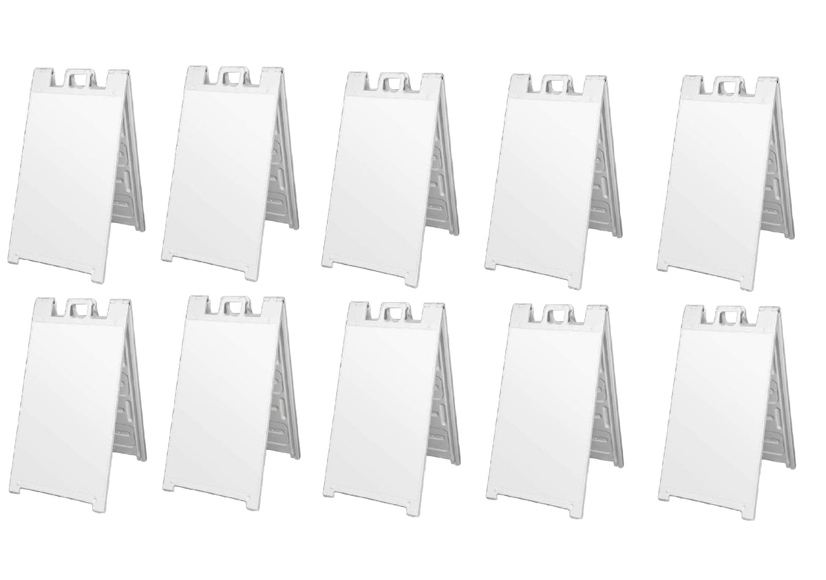Plasticade Signicade Portable Folding Sidewalk Double Sided Sign Stand (10 Pack)