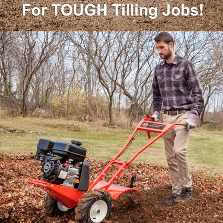 DR 11 Inch Rear Tine Walk Behind Rototiller Tiller with Counter Rotating Tines