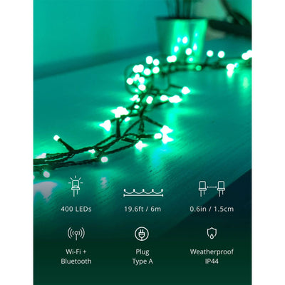 Twinkly Cluster App-Controlled Smart LED Christmas Lights 400 RGB(Open Box)