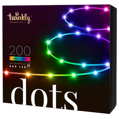 Twinkly Dots App-Controlled USB LED Lights 200 RGB Clear Wire (Open Box) - VMInnovations