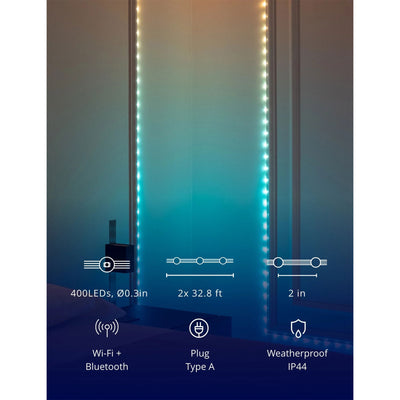 Twinkly Dots App-Controlled LED Lights 400 RGB Black Wire USB-Power (For Parts)