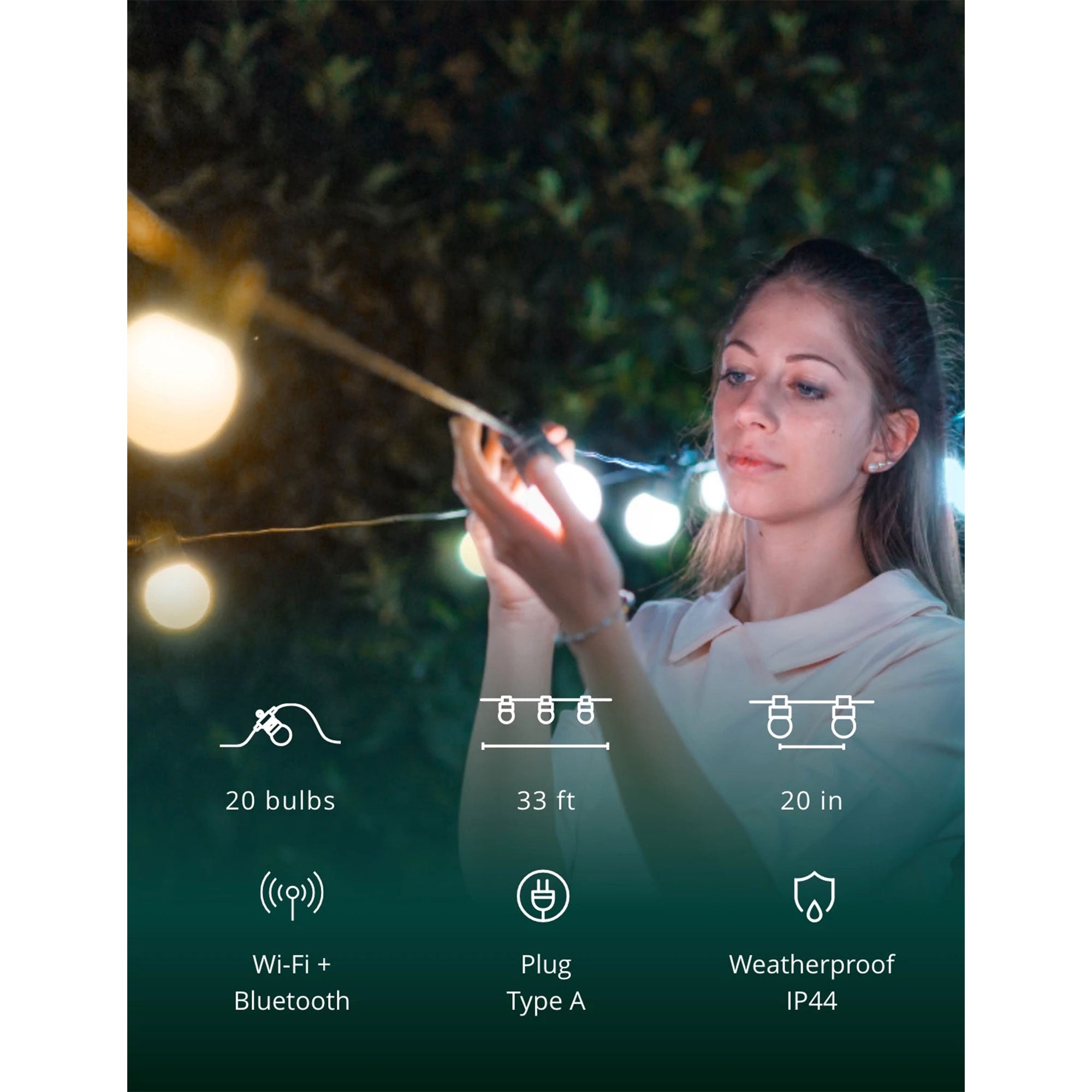 Twinkly Festoon App-Controlled Smart LED Light String 20 AWW (Open Box) - VMInnovations