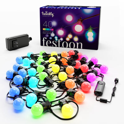 Twinkly Festoon App-Controlled Smart LED Bulb Light String 40 Multicolor RGB - VMInnovations