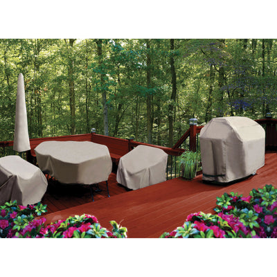 Two Dogs Designs Fire Pit Cover with UV Protection, 80 Inch, Khaki (Used)