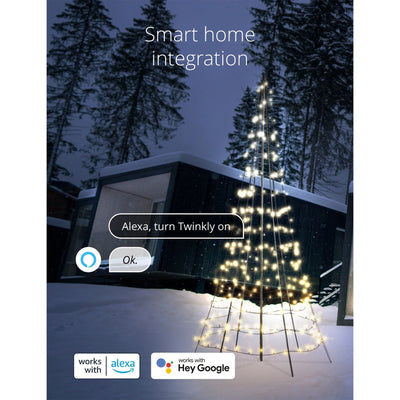 Light Tree App-control Flag-pole Christmas Tree 450 RGB+W 9.8-Ft w/Pole (Used) - VMInnovations