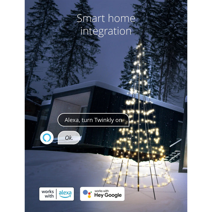 Light Tree App-control Flag-pole Christmas Tree 9.8-Ft w/Pole (Open Box)