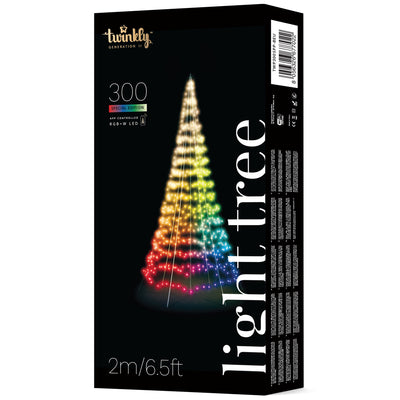 Twinkly Light Tree App-control Flag-pole Christmas Tree 6.6-Ft w/Pole (Used)