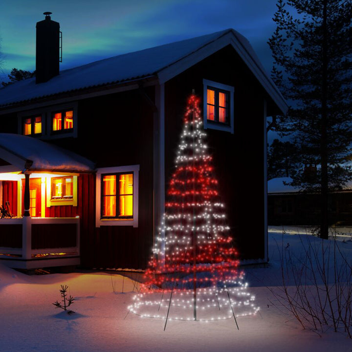 Light Tree App-control Flag-pole Christmas Tree 9.8-Ft w/Pole (Open Box)
