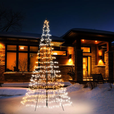 Light Tree App-control Flag-pole Christmas Tree 9.8-Ft w/Pole (Open Box) - VMInnovations