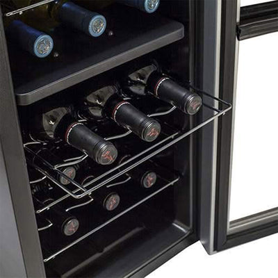 Koldfront Dual Zone Thermoelectric Wine Cooler, Stainless Steel (For Parts)