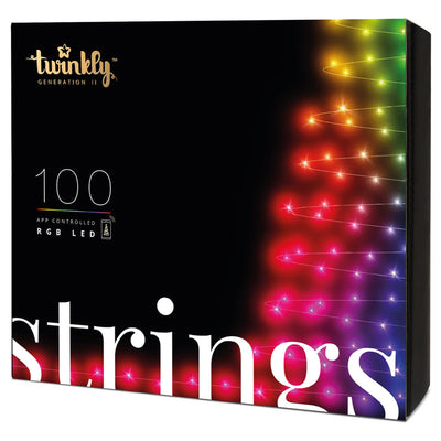Twinkly String + Music 100 LED RGB Christmas Lights with Music Syncing Device