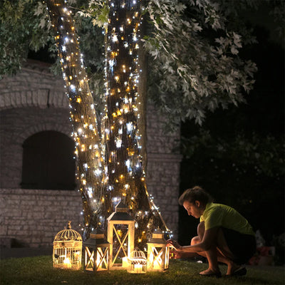 Twinkly Bluetooth 65.5 Ft 250 LED Amber/White Lights & USB Light Effects Dongle