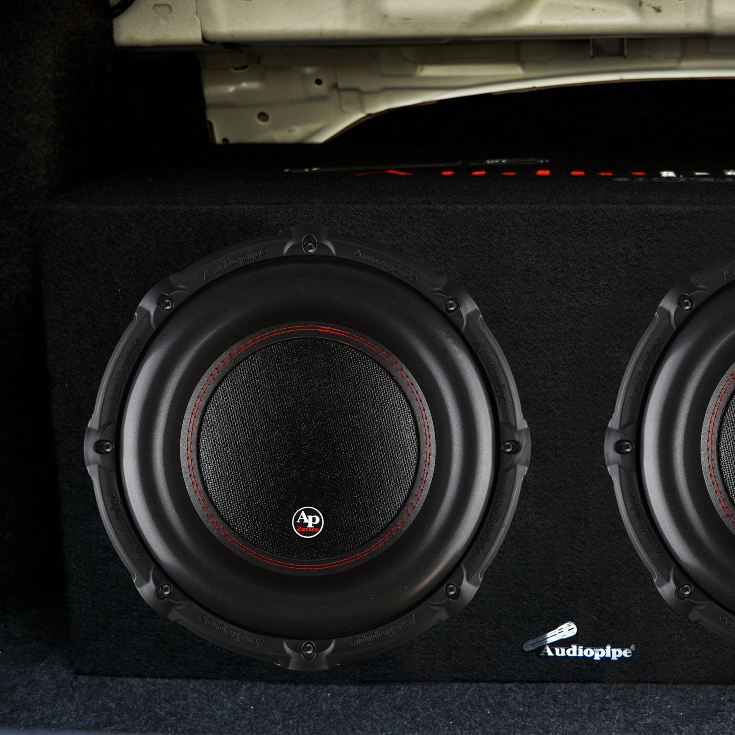 AudioPipe Class AB 4 Channel Amp, 12 In 1500W Subwoofer, and Soundstorm Wire Kit - VMInnovations