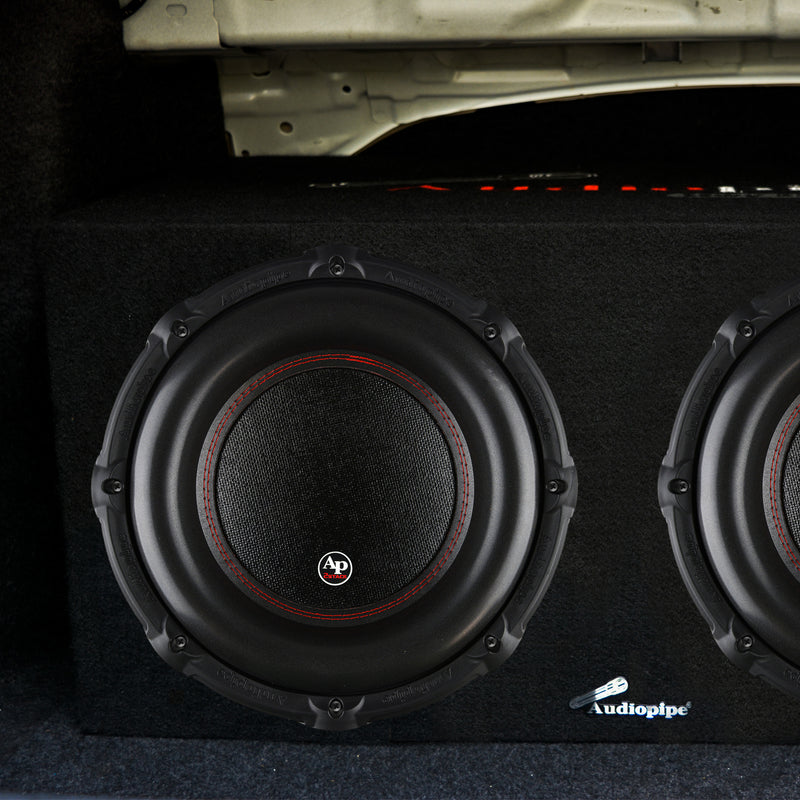 AudioPipe Class AB 4 Channel Amp, 12 In 1500W Subwoofer, and Soundstorm Wire Kit