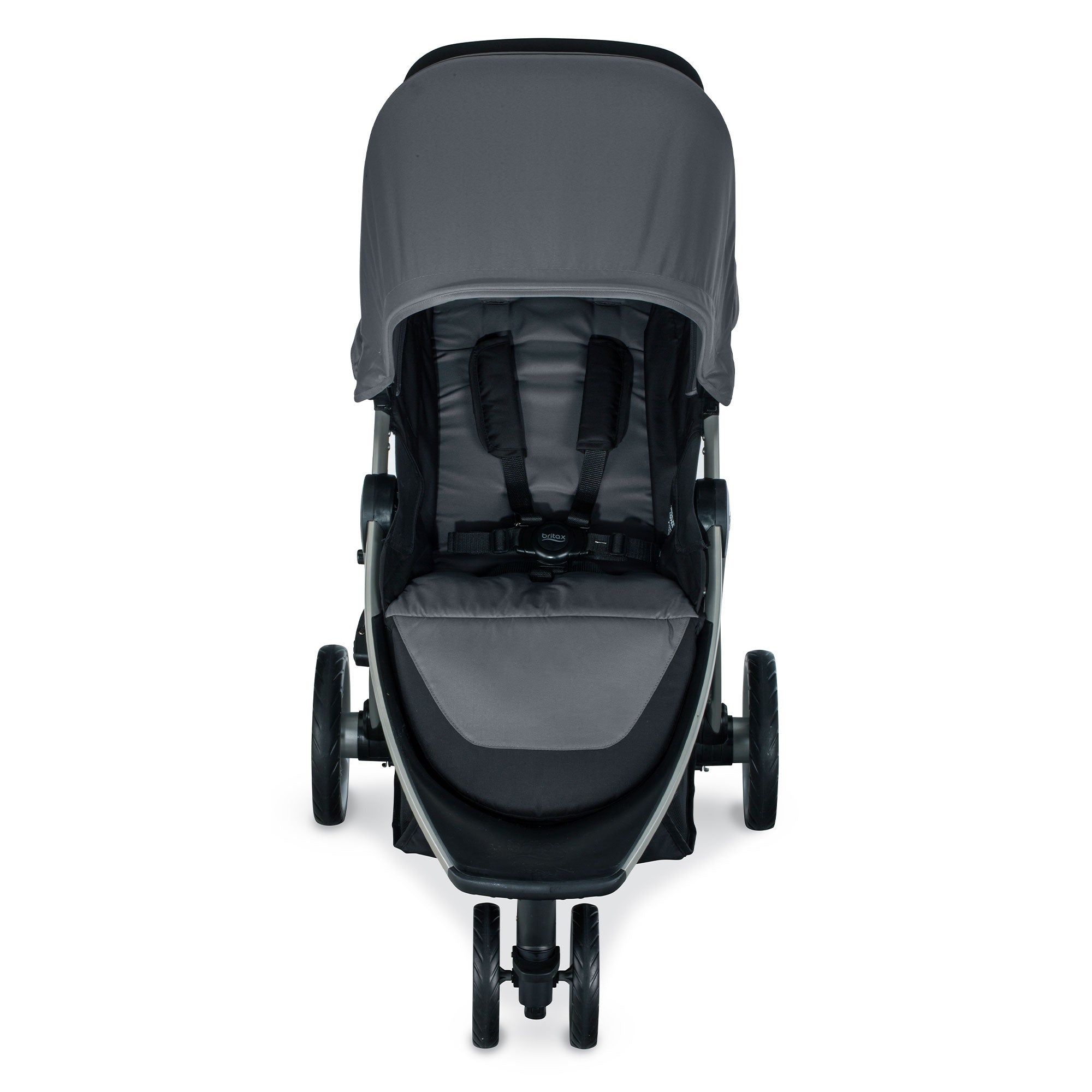 Britax B-Lively Baby Stroller with Basket and Car Seat Adapters, Gray (Open Box)